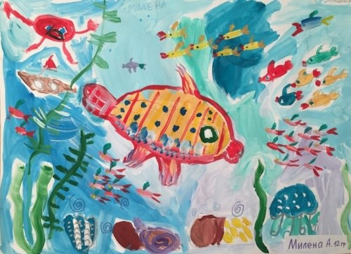 "Под водой", Милена А., 12 гр. "Под водой", Милена А., 12 гр.